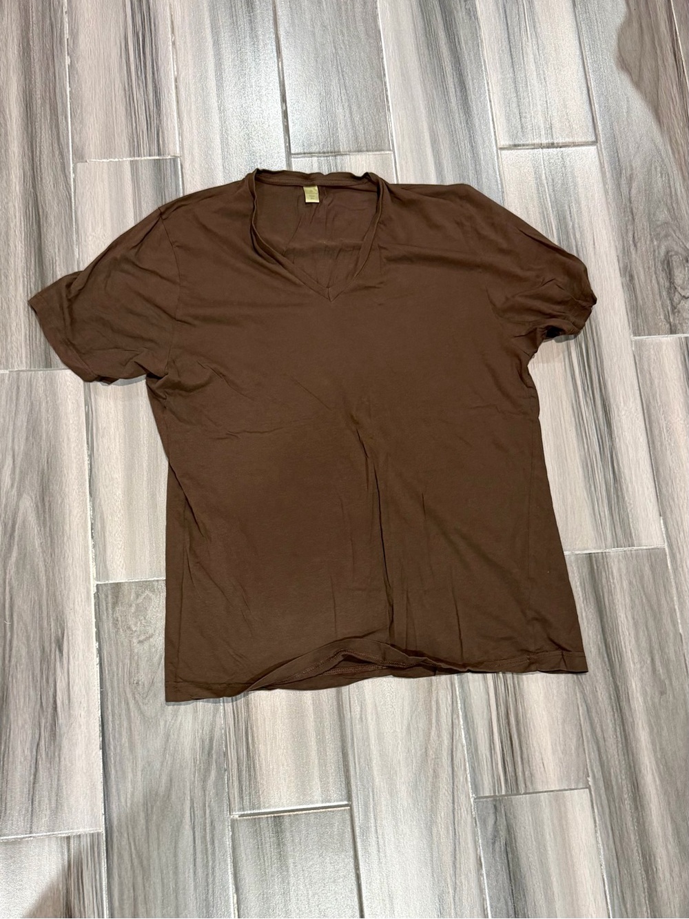 Alternative Men's Brown V-Neck Short Sleeve Super Soft Tee